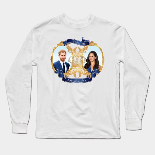 Harry and Meghan Royal Wedding Celebration Long Sleeve T-Shirt by PixDezines